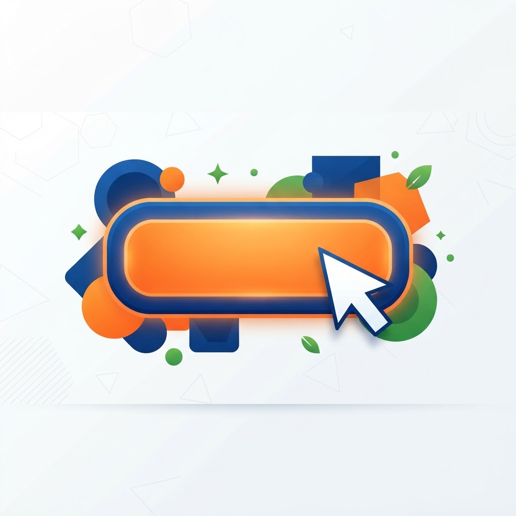 Glowing call to action button with a cursor, representing one obvious next step