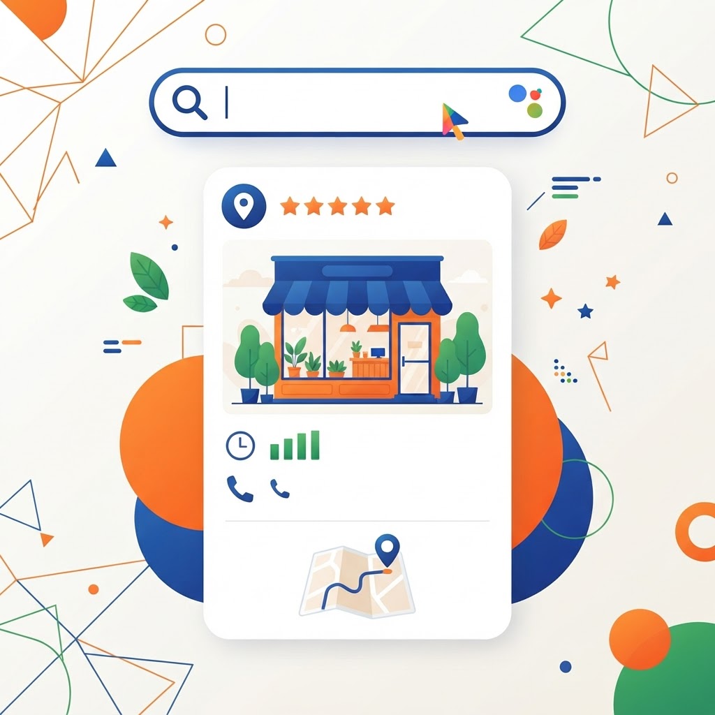 Search results card featuring a local business, illustrating local rankings