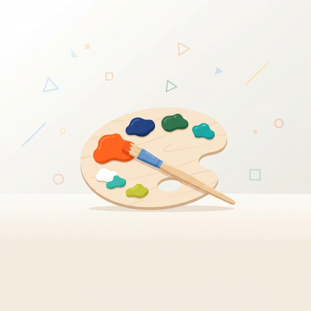 Palette with a few focused brand colors