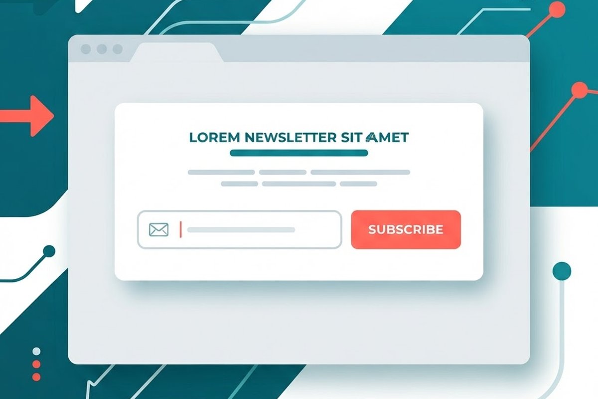 Minimalist website newsletter signup form with an email input field and subscribe button